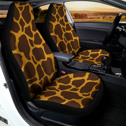 Dark Brown Cow Print Universal Fit Car Seat Covers
