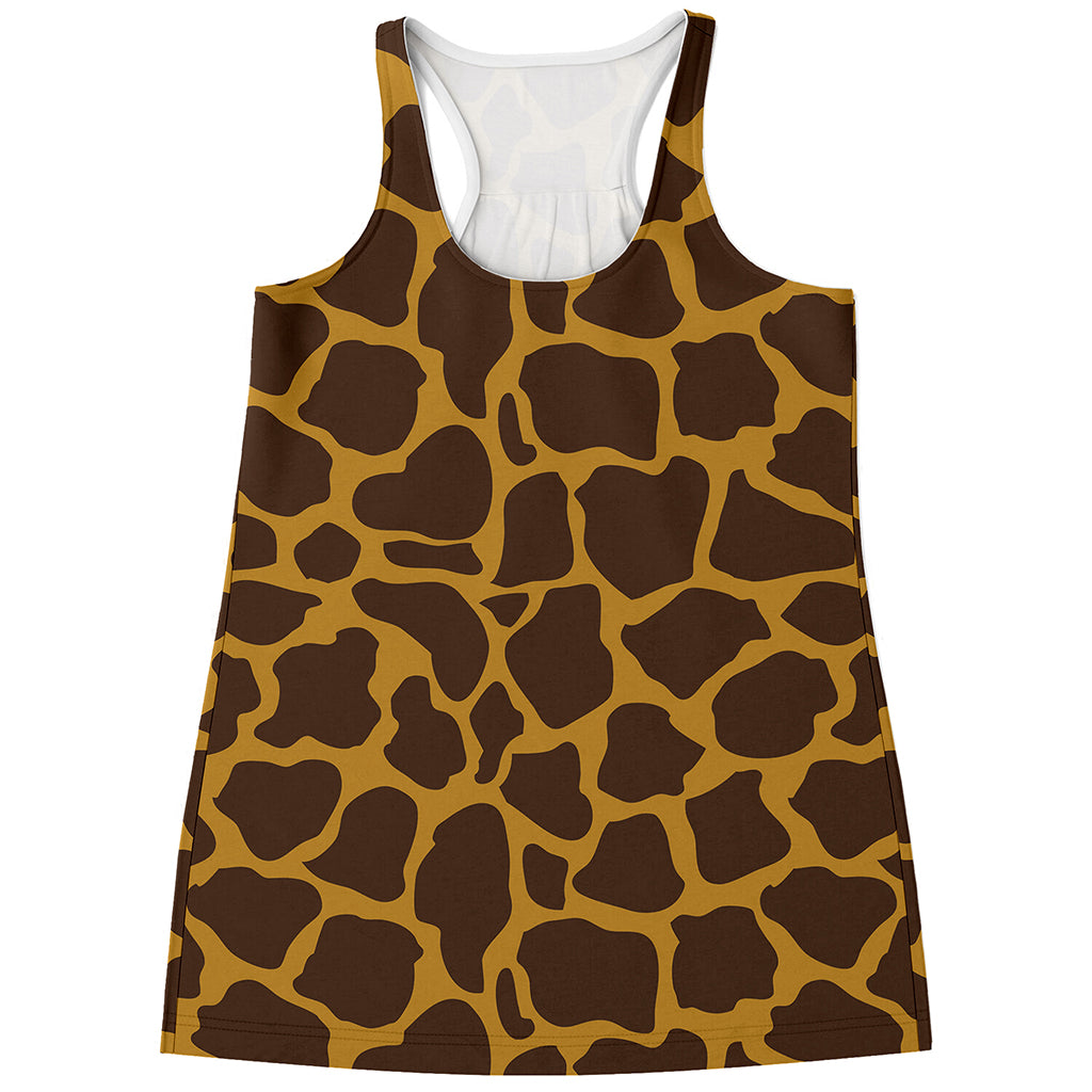 Dark Brown Cow Print Women's Racerback Tank Top