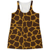 Dark Brown Cow Print Women's Racerback Tank Top