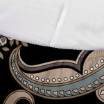 Dark Brown Paisley Pattern Print Sofa Cover