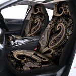 Dark Brown Paisley Pattern Print Universal Fit Car Seat Covers