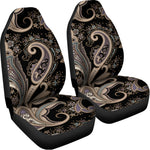Dark Brown Paisley Pattern Print Universal Fit Car Seat Covers