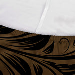 Dark Brown Western Damask Print Sofa Cover