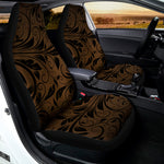 Dark Brown Western Damask Print Universal Fit Car Seat Covers