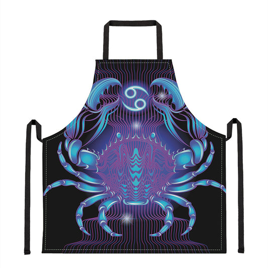Dark Cancer Zodiac Sign Print Apron