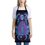 Dark Cancer Zodiac Sign Print Apron