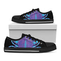 Dark Cancer Zodiac Sign Print Black Low Top Sneakers