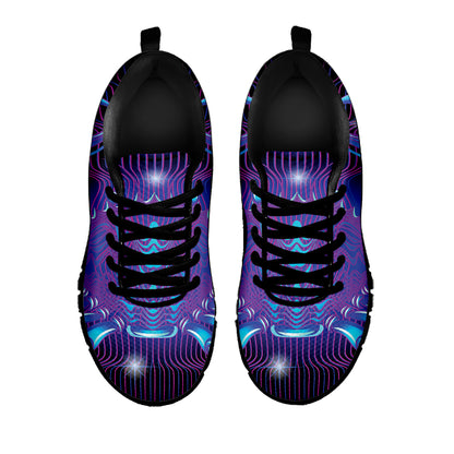 Dark Cancer Zodiac Sign Print Black Sneakers