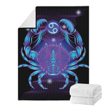 Dark Cancer Zodiac Sign Print Blanket