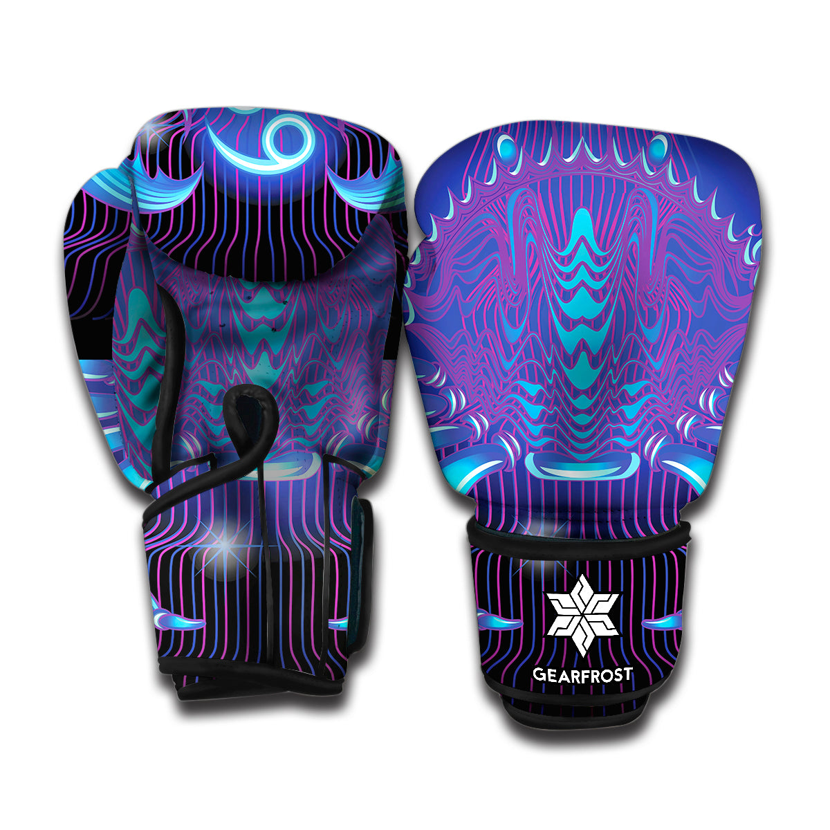 Dark Cancer Zodiac Sign Print Boxing Gloves