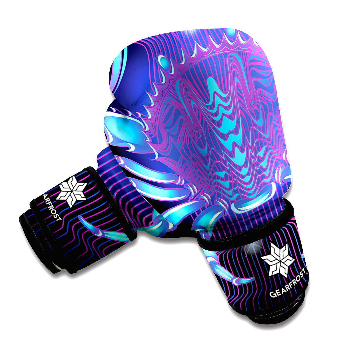 Dark Cancer Zodiac Sign Print Boxing Gloves