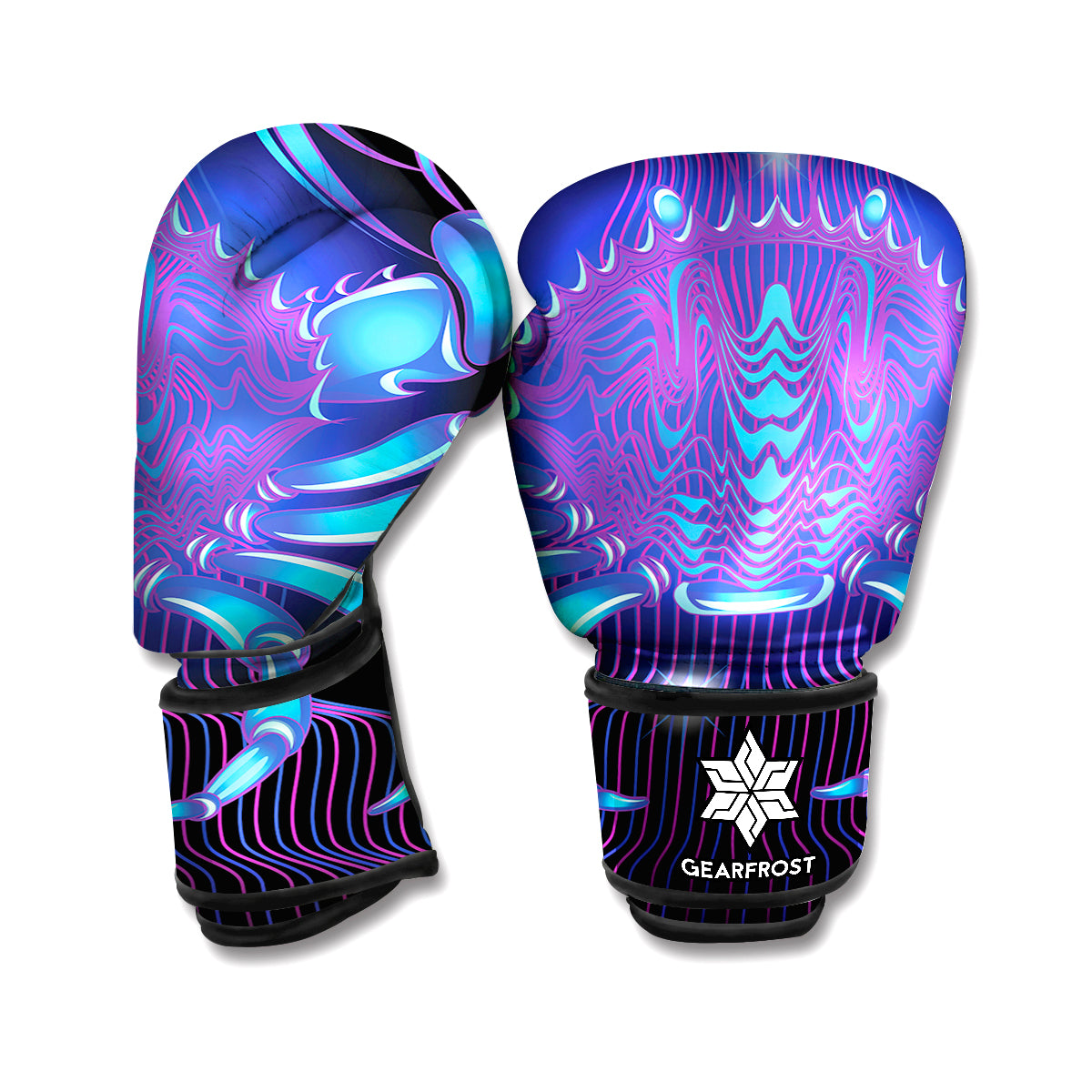 Dark Cancer Zodiac Sign Print Boxing Gloves