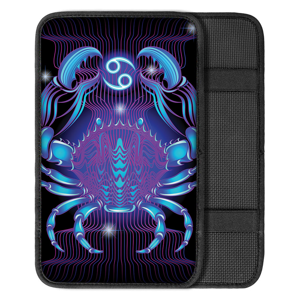 Dark Cancer Zodiac Sign Print Car Center Console Cover