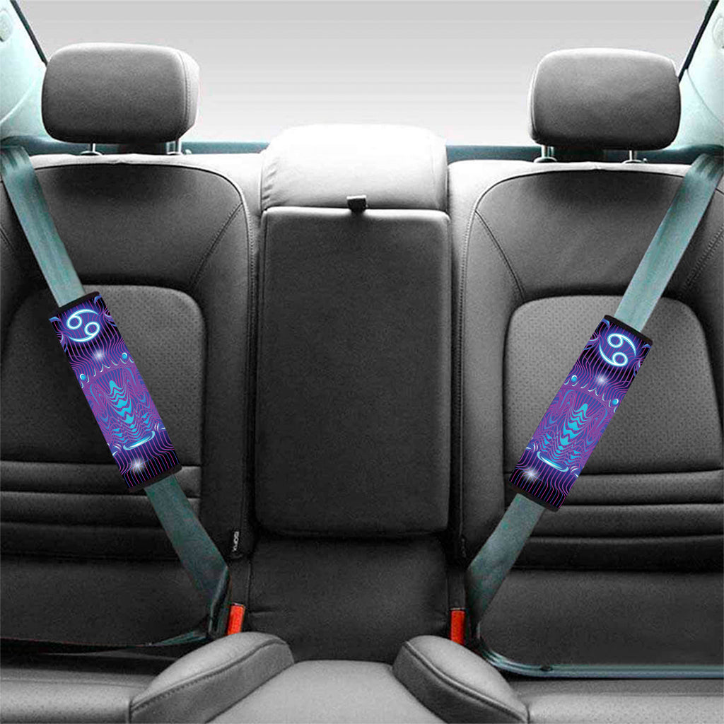 Dark Cancer Zodiac Sign Print Car Seat Belt Covers