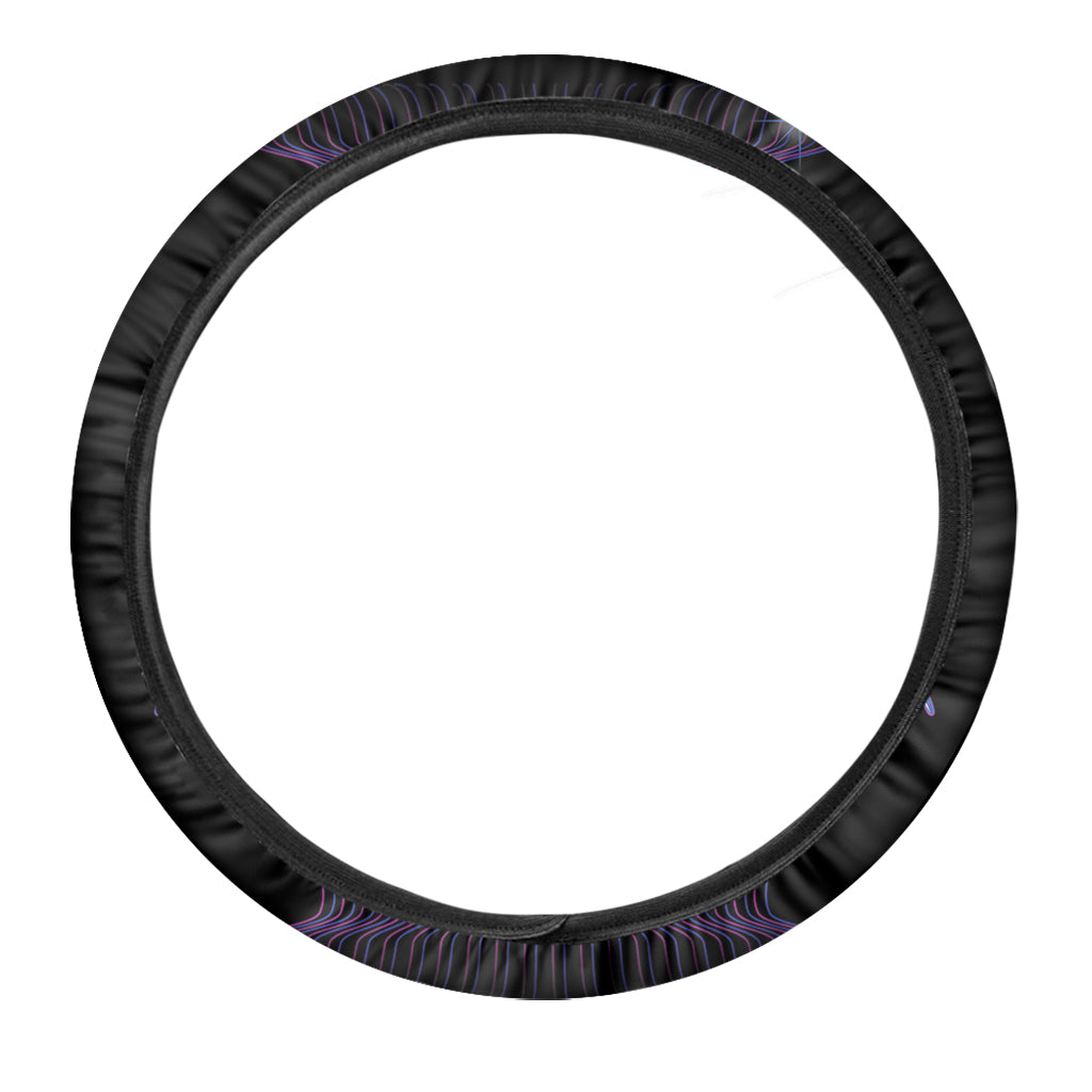 Dark Cancer Zodiac Sign Print Car Steering Wheel Cover