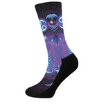 Dark Cancer Zodiac Sign Print Crew Socks