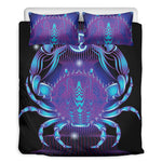 Dark Cancer Zodiac Sign Print Duvet Cover Bedding Set