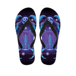 Dark Cancer Zodiac Sign Print Flip Flops