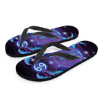 Dark Cancer Zodiac Sign Print Flip Flops