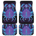 Dark Cancer Zodiac Sign Print Front and Back Car Floor Mats