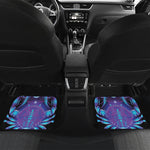 Dark Cancer Zodiac Sign Print Front and Back Car Floor Mats