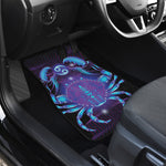 Dark Cancer Zodiac Sign Print Front and Back Car Floor Mats