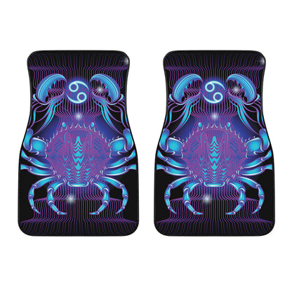 Dark Cancer Zodiac Sign Print Front Car Floor Mats