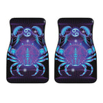 Dark Cancer Zodiac Sign Print Front Car Floor Mats