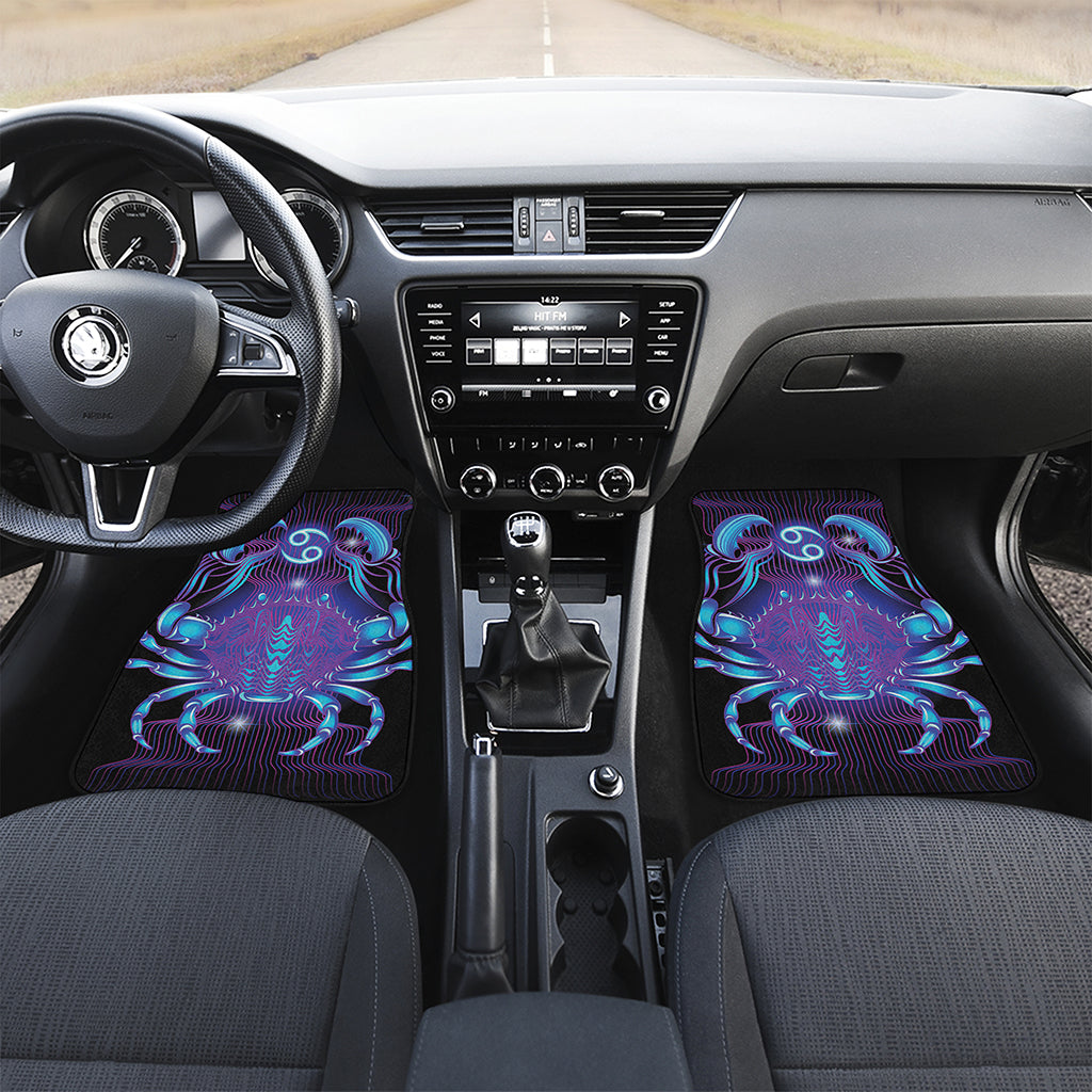 Dark Cancer Zodiac Sign Print Front Car Floor Mats