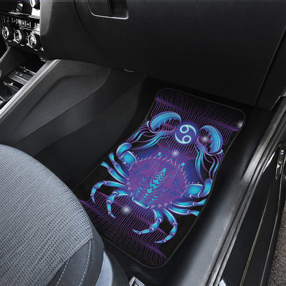 Dark Cancer Zodiac Sign Print Front Car Floor Mats