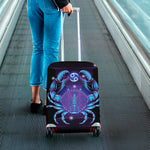Dark Cancer Zodiac Sign Print Luggage Cover