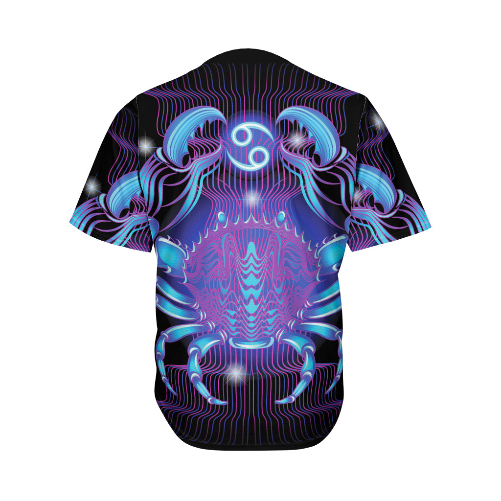Dark Cancer Zodiac Sign Print Men's Baseball Jersey