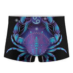 Dark Cancer Zodiac Sign Print Men's Boxer Briefs