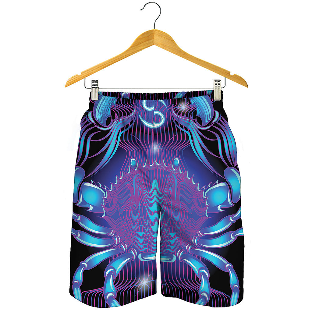 Dark Cancer Zodiac Sign Print Men's Shorts