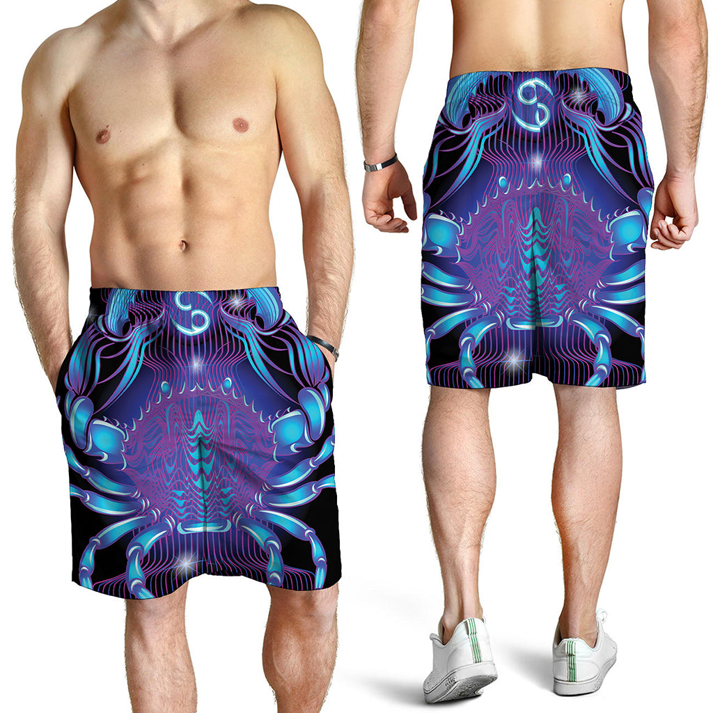 Dark Cancer Zodiac Sign Print Men's Shorts