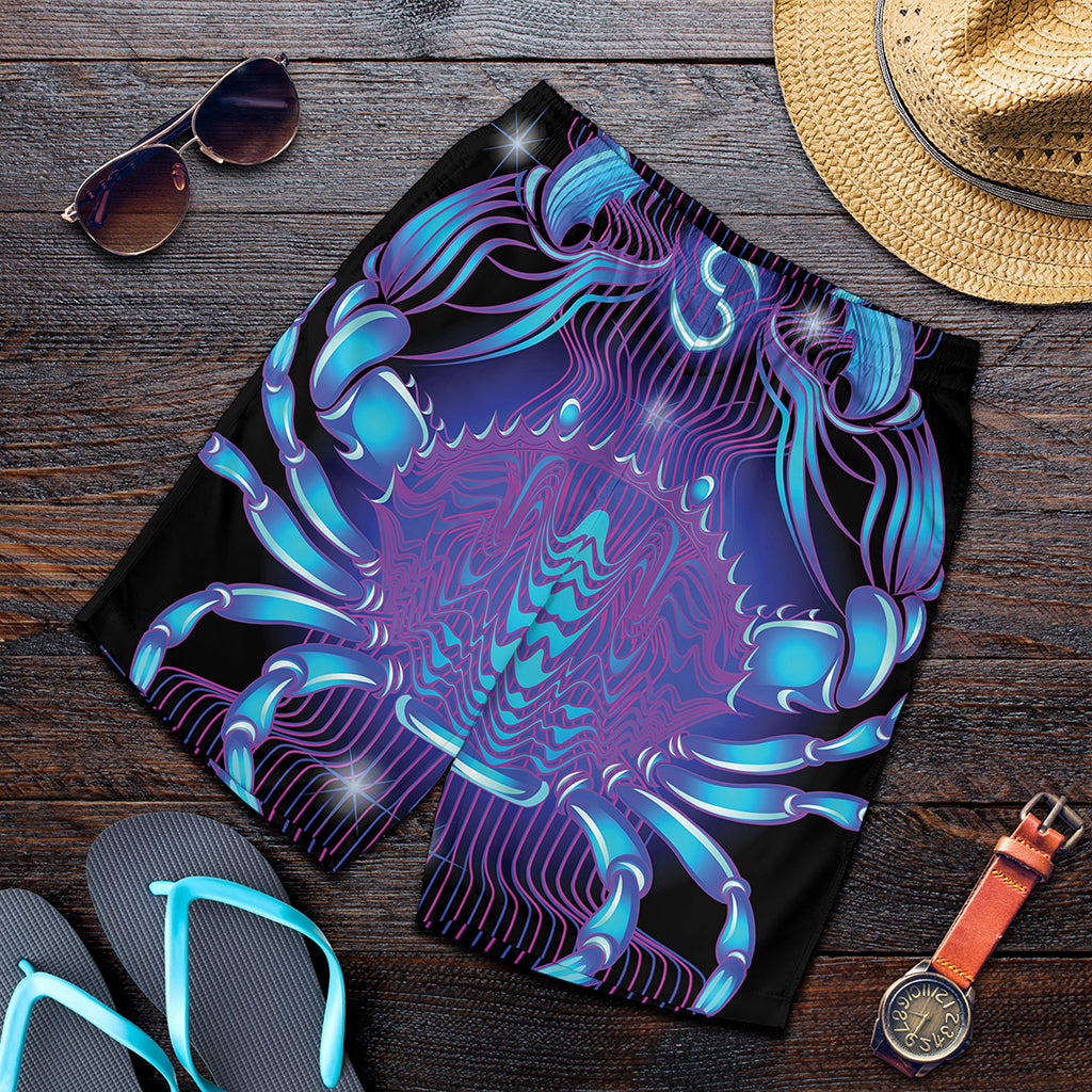 Dark Cancer Zodiac Sign Print Men's Shorts