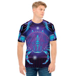 Dark Cancer Zodiac Sign Print Men's T-Shirt