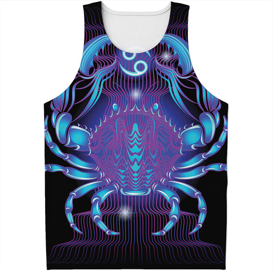 Dark Cancer Zodiac Sign Print Men's Tank Top