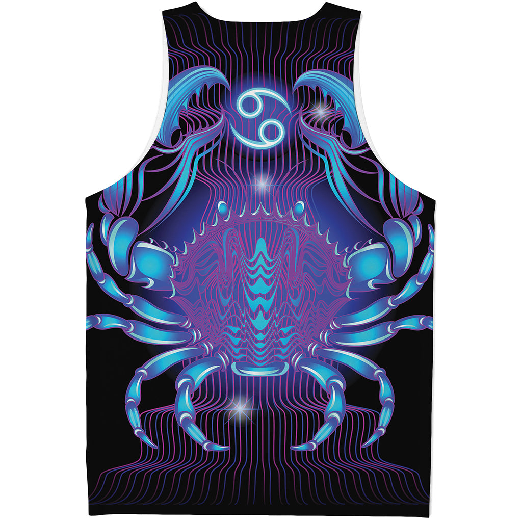 Dark Cancer Zodiac Sign Print Men's Tank Top