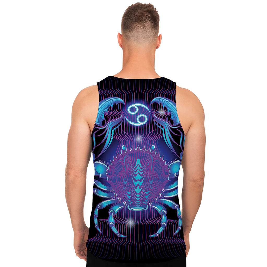 Dark Cancer Zodiac Sign Print Men's Tank Top