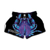 Dark Cancer Zodiac Sign Print Muay Thai Boxing Shorts