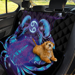 Dark Cancer Zodiac Sign Print Pet Car Back Seat Cover