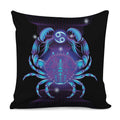 Dark Cancer Zodiac Sign Print Pillow Cover