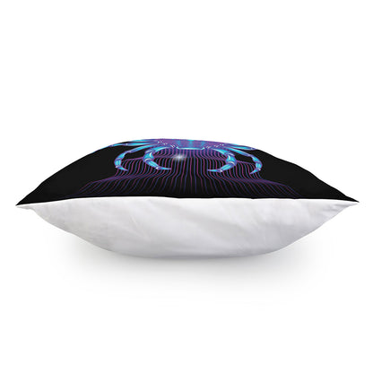 Dark Cancer Zodiac Sign Print Pillow Cover