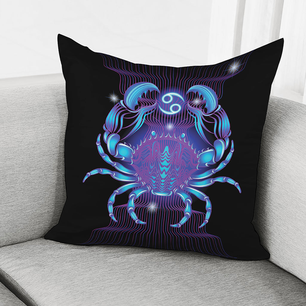 Dark Cancer Zodiac Sign Print Pillow Cover