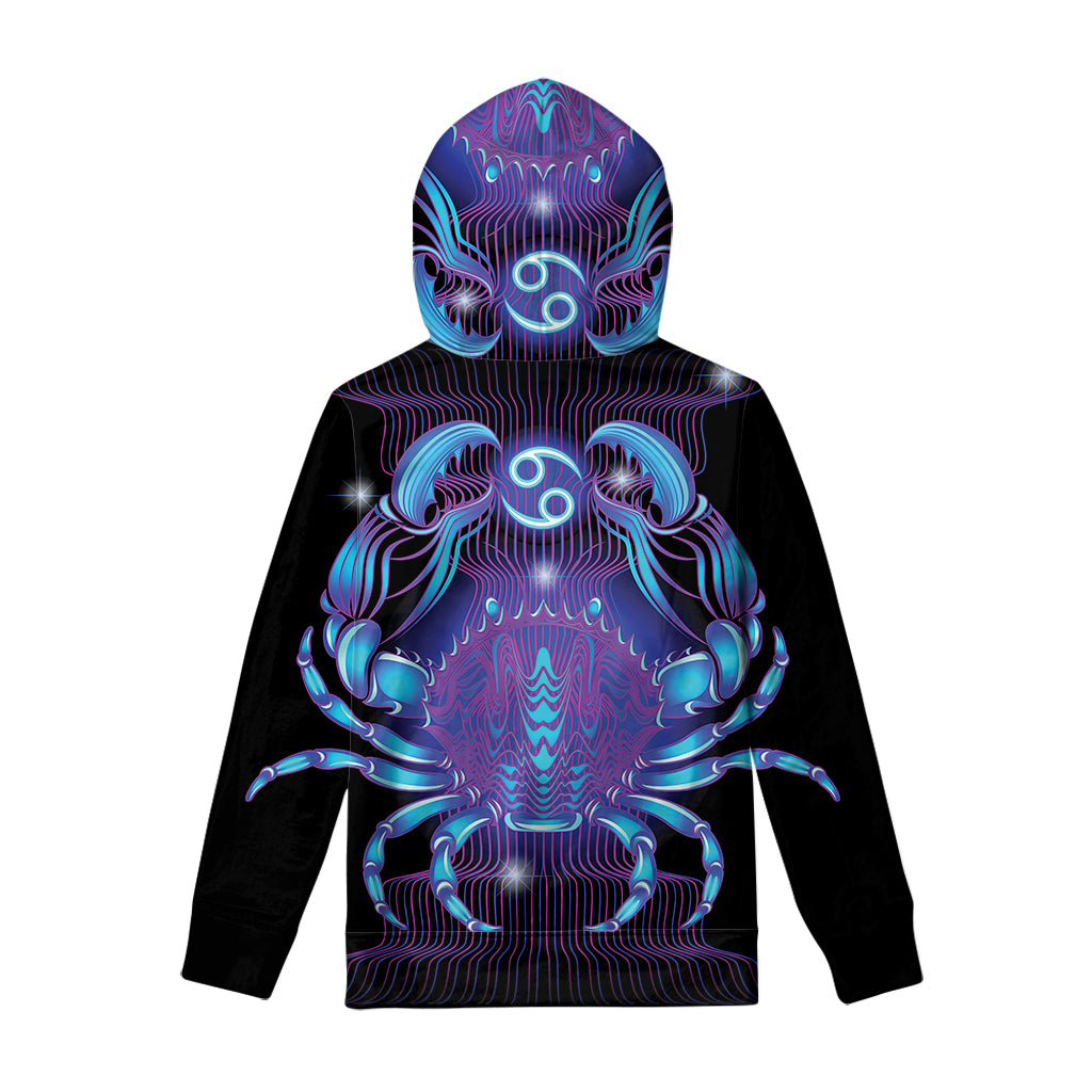 Dark Cancer Zodiac Sign Print Pullover Hoodie