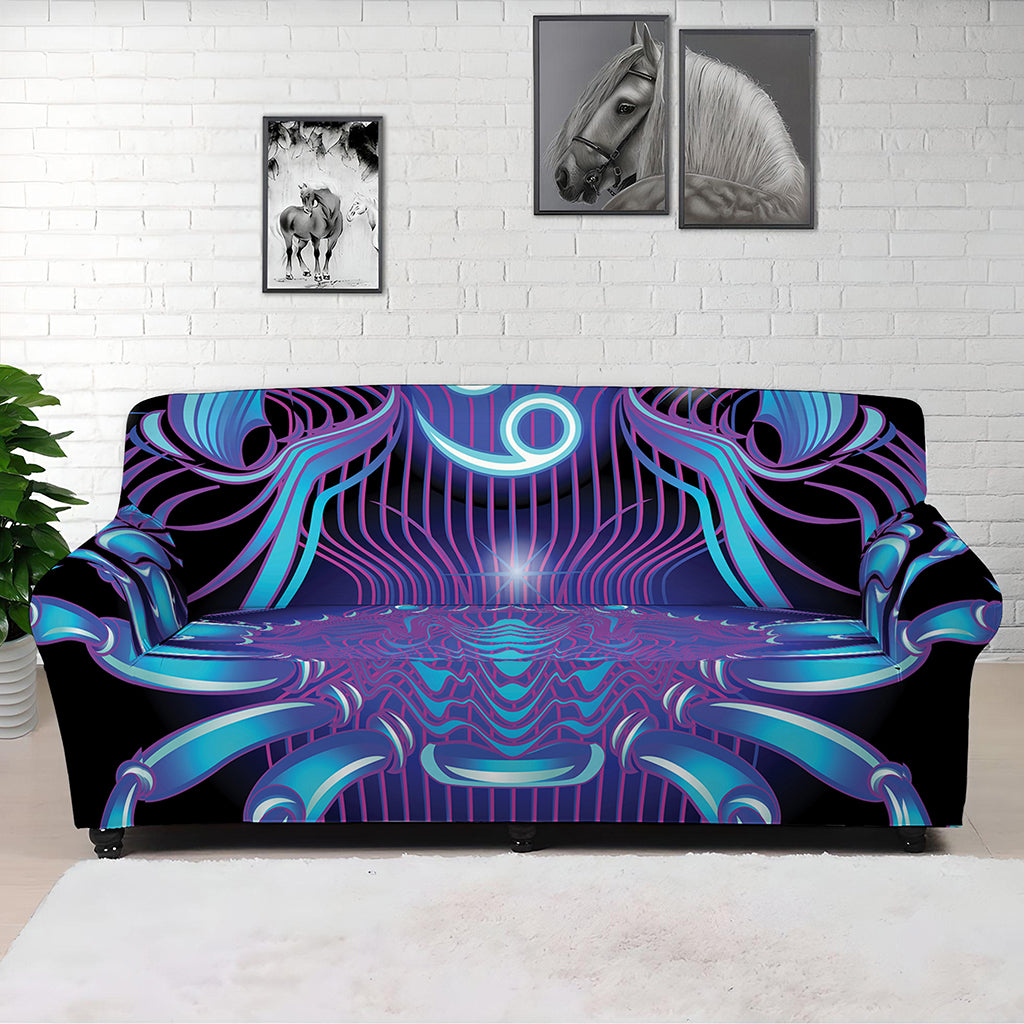 Dark Cancer Zodiac Sign Print Sofa Cover