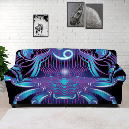 Dark Cancer Zodiac Sign Print Sofa Cover