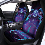 Dark Cancer Zodiac Sign Print Universal Fit Car Seat Covers