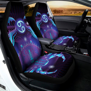 Dark Cancer Zodiac Sign Print Universal Fit Car Seat Covers